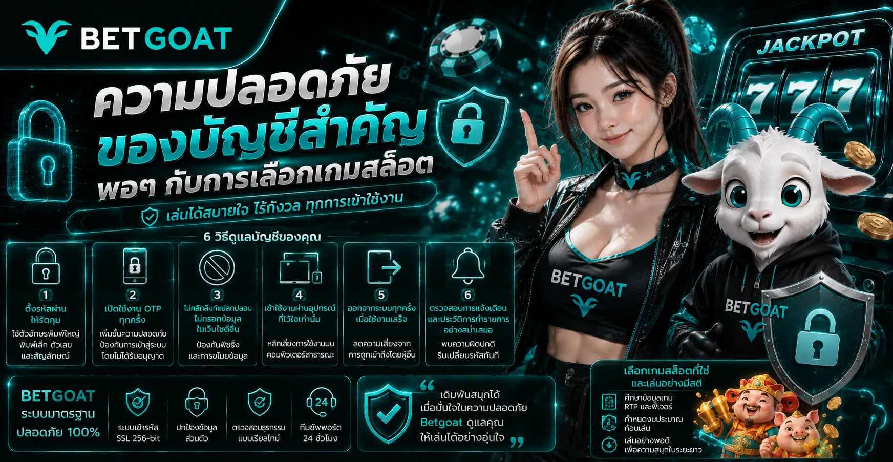 ความปลอดภัยของบัญชีสำคัญพอ ๆ กับการเลือกเกมสล็อต