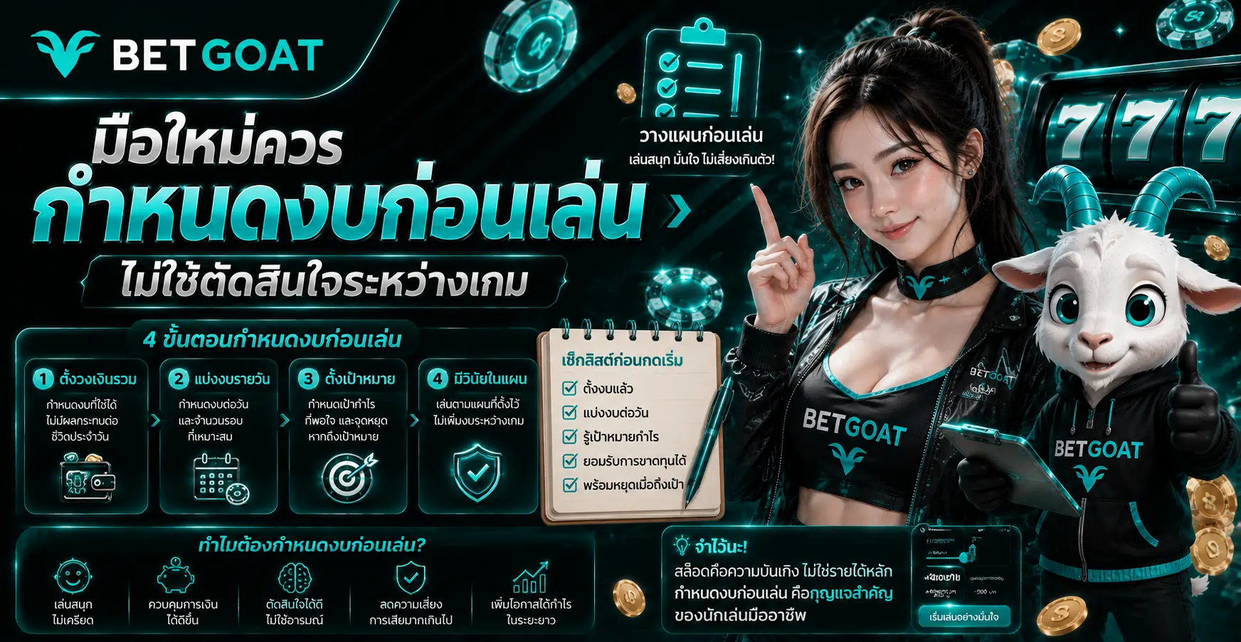 มือใหม่ควรกำหนดงบก่อนเล่น ไม่ใช่ตัดสินใจระหว่างเกม