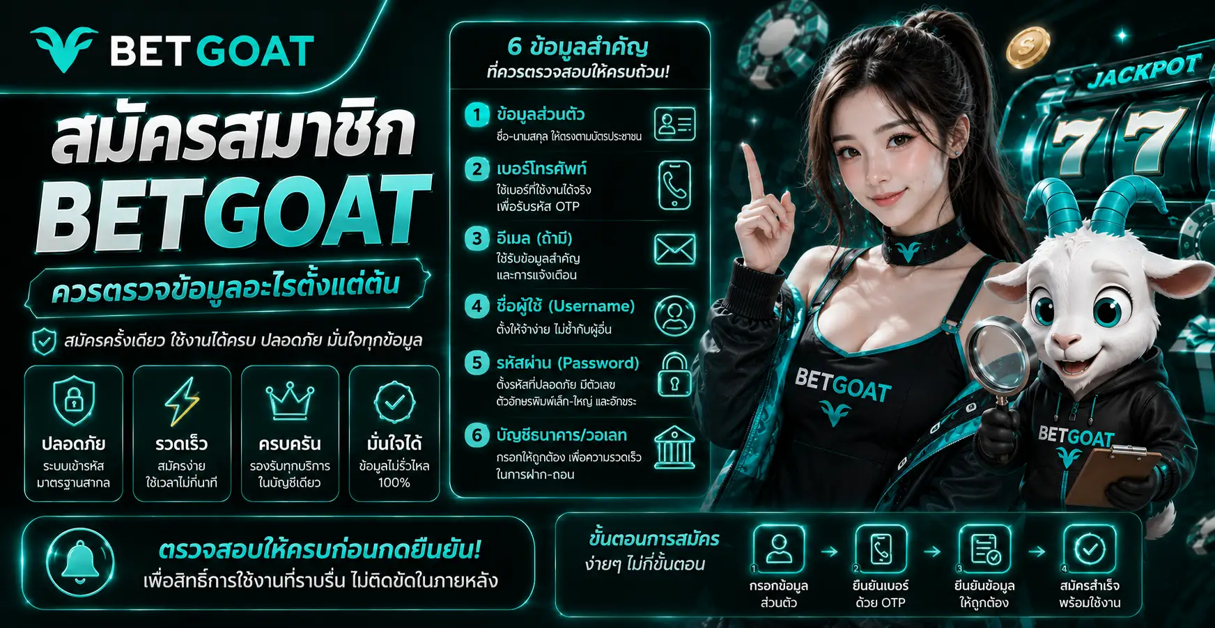 สมัครสมาชิกควรตรวจข้อมูลอะไรตั้งแต่ต้น